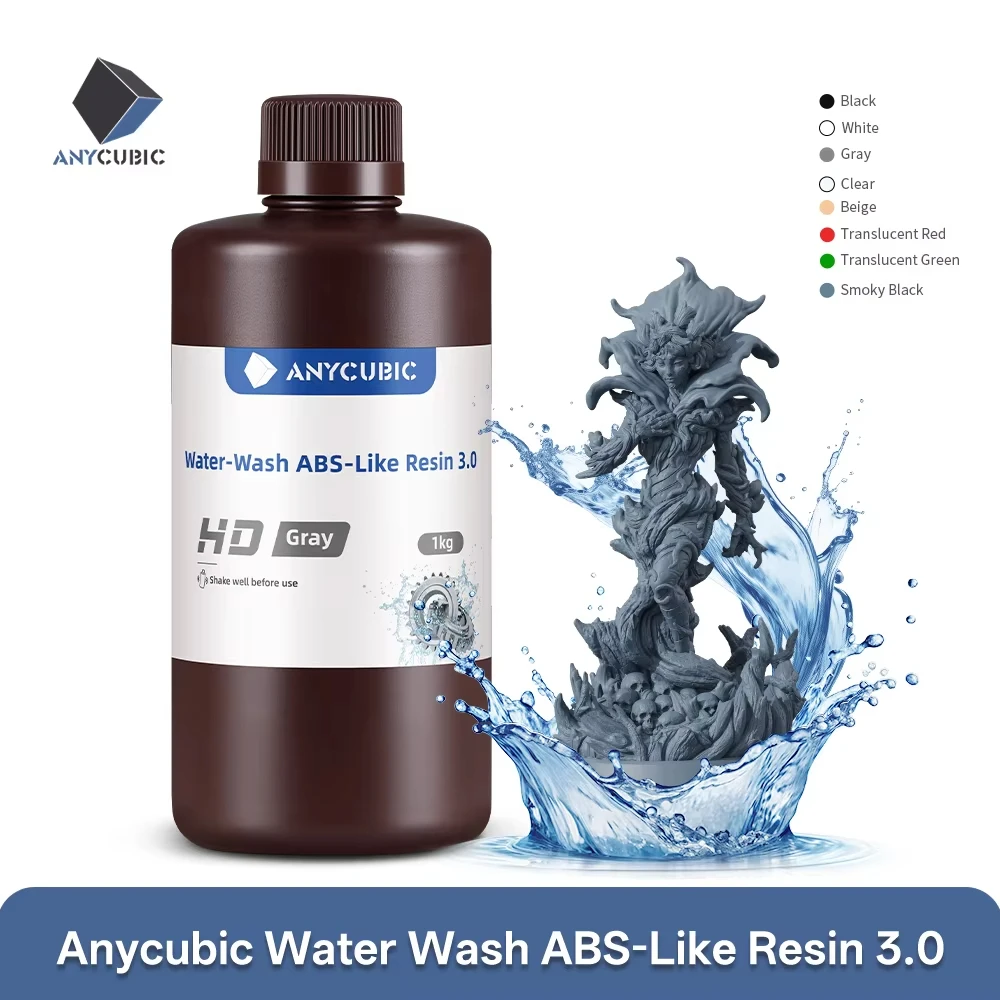 Neueste anycubic abs-like harz v2 wasser wasch bar 405nm photo polymer harz abs 3d harz hochpräzise für lcd 3d drucker Image