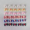 20pcs Sommer kawaii Bowknot Nail Art Charms 3d Harz mehrfarbige Herzband Bogen Nagel Dekoration