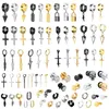 Multi Arten Unisex Schwarz Gold Farbe Edelstahl Ohrring Für Frauen Männer Punk Gothic Piercing Gefälschte Ohrringe Schmuck Geschenk 1 Paar