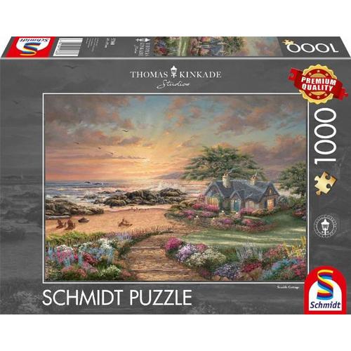 Schmidt 57368 - Thomas Kinkade, Seaside Cottage, Puzzle, 1000 Teile - Schmidt Spiele