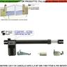 Motore Cancello 230 v Sinistro Titan Corsa Stelo di 400 mm Anta 2,5 mt Sblocco a Chiave Dotato di