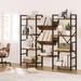 4 Tier Bookcase Tall Bookshelf with Open Display Shelves for Living Room - 58.6"D x 11.8"W x 54.3"H