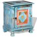 vidaXL Nightstand Solid Mango Wood Blue