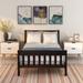 Espresso Platform Bed Twin Bed Frame Panel Bed Mattress Foundation Sleigh Bed with Headboard/Footboard/Wood Slat Support