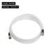UHF Male to BNC Male Coaxial Cable RG8 10mm Low Loss White