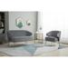 Twin Size Love seat, Modern Accent Sofa with Golden Metal Legs, Living Room Sofa with Tufted Backrest