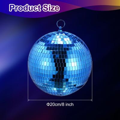 Mirror Ball, 8 Inch Reflective Balls with Hanging Ring for DJ Stage - 8 Inch