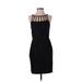 Yoana Baraschi Casual Dress - Party Crew Neck Sleeveless: Black Solid Dresses - Women's Size 4