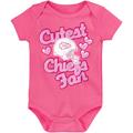 Girls Newborn & Infant Pink Kansas City Chiefs Cutest Fan Hearts Bodysuit