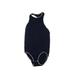 Tommy Hilfiger Bodysuit: Blue Tops - Women's Size Large