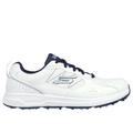 Skechers Men's GO GOLF Prime - Lynx 3 Shoes | Size 10.0 | White/Navy | Leather/Textile/Synthetic