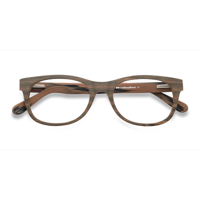 Unisex s rectangle Brown/Striped Acetate Prescription eyeglasses - Eyebuydirect s Panama