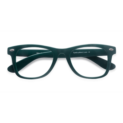 Unisex s rectangle Green Plastic Prescription eyeglasses - Eyebuydirect s Atlee