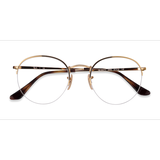 Unisex s round Gold Metal Prescription eyeglasses - Eyebuydirect s Ray-Ban RB3947V