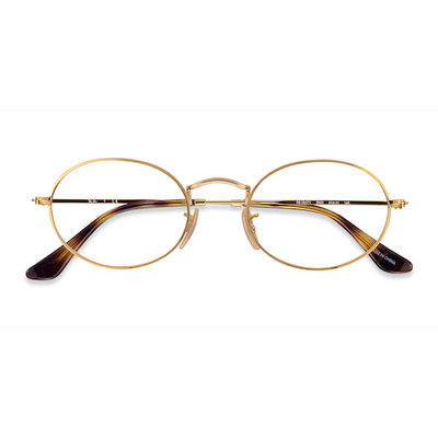 Unisex s oval Gold Metal Prescription eyeglasses - Eyebuydirect s Ray-Ban RB3547V