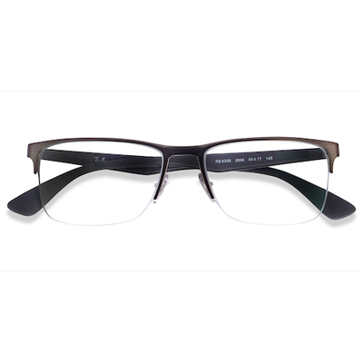 Unisex s rectangle Gunmetal Metal Prescription eyeglasses - Eyebuydirect s Ray-Ban RB6335