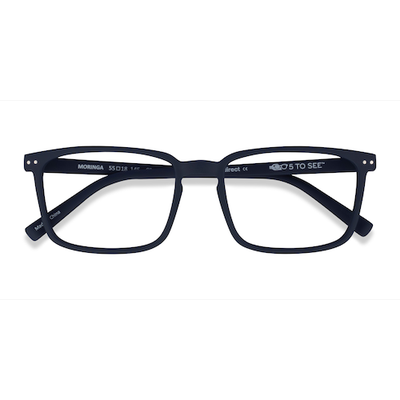 Unisex s rectangle Abyssal Blue Plastic Prescription eyeglasses - Eyebuydirect s Moringa
