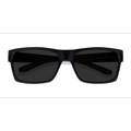 Unisex s rectangle Black Plastic Prescription sunglasses - Eyebuydirect s Game