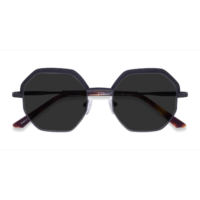 Unisex s geometric Matte Black Acetate,Metal Prescription sunglasses - Eyebuydirect s Futurist