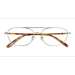 Unisex s aviator Matt Gold Yellow Tortoise Metal Prescription eyeglasses - Eyebuydirect s Vic