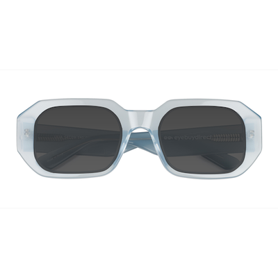 Unisex s rectangle Milky Light Blue Acetate,Eco Friendly Prescription sunglasses - Eyebuydirect s Lilia