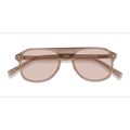 Unisex s aviator Translusant Beige Acetate Prescription sunglasses - Eyebuydirect s Tropical
