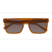 Unisex s square Clear Brown Acetate Prescription sunglasses - Eyebuydirect s Matz