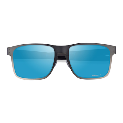 Unisex s square Matte Gunmetal Black Metal Prescription sunglasses - Eyebuydirect s Oakley Holbrook Metal