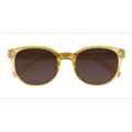 Unisex s round Crsytal Yellow Eco Friendly,Plastic Prescription sunglasses - Eyebuydirect s Seabright