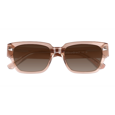 Unisex s square Crystal Brown Acetate Prescription sunglasses - Eyebuydirect s Rambler