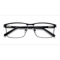 Male s rectangle Black Metal Prescription eyeglasses - Eyebuydirect s Time Square