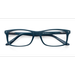 Unisex s rectangle Teal Acetate Prescription eyeglasses - Eyebuydirect s Mandi