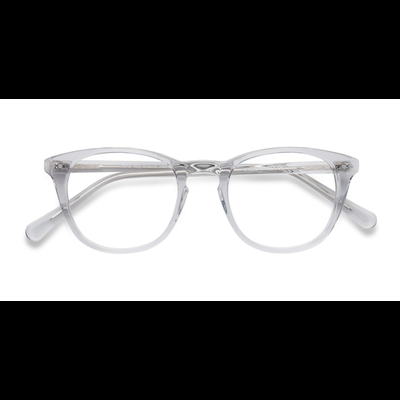 Unisex s round Clear Acetate Prescription eyeglasses - Eyebuydirect s New Day