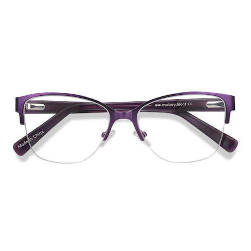 Female s horn Purple Acetate, Metal Prescription eyeglasses - Eyebuydirect s Feline