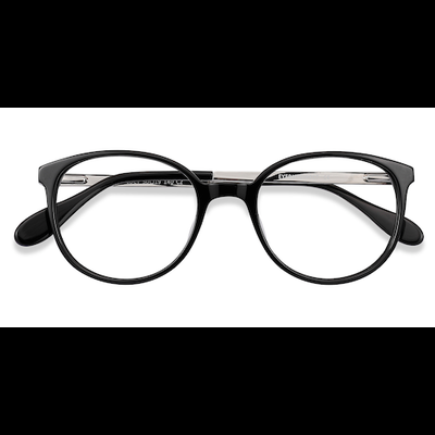 Female s oval Black Acetate, Metal Prescription eyeglasses - Eyebuydirect s Lucy