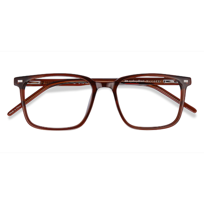 Male s rectangle Brown Acetate Prescription eyeglasses - Eyebuydirect s Chief