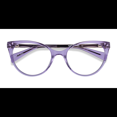 Female s horn Clear Purple Acetate, Metal Prescription eyeglasses - Eyebuydirect s Beauty