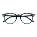 Unisex s round Clear Green Gold Acetate,Metal Prescription eyeglasses - Eyebuydirect s Hathaway