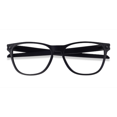 Male s square Satin Black Plastic Prescription eyeglasses - Eyebuydirect s Oakley Ojector Rx