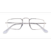 Unisex s rectangle Silver Metal Prescription eyeglasses - Eyebuydirect s Ray-Ban RB3957V Julie