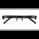Unisex s rectangle Black Metal Prescription eyeglasses - Eyebuydirect s Chilliwack