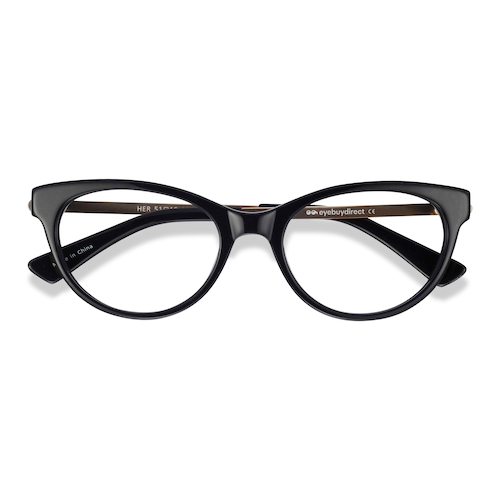 Female s horn Black Acetate, Metal Prescription eyeglasses - Eyebuydirect s Her