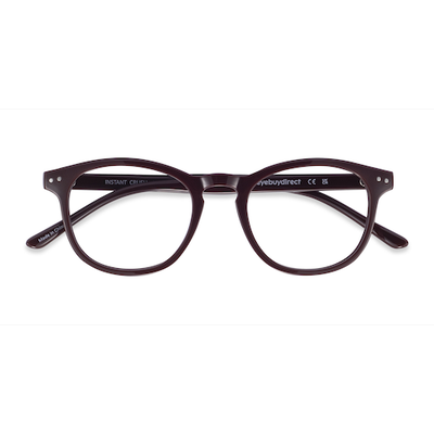 Unisex s round Red Plastic Prescription eyeglasses - Eyebuydirect s Instant Crush
