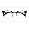 Unisex s browline Black Acetate, Metal Prescription eyeglasses - Eyebuydirect s Kinjin