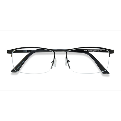 Male s rectangle Black Titanium Prescription eyeglasses - Eyebuydirect s Lake