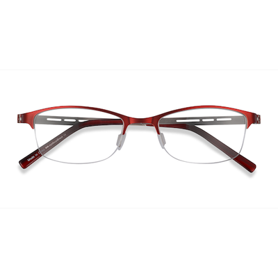 Female s rectangle Red Metal Prescription eyeglasses - Eyebuydirect s Pearl