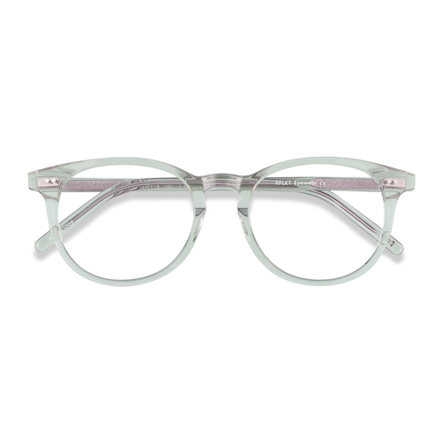 Female s round Clear Jade Acetate Prescription eyeglasses - Eyebuydirect s Aura