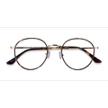 Unisex s round Tortoise Acetate, Metal Prescription eyeglasses - Eyebuydirect s Alchemist