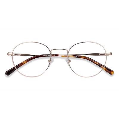 Unisex s round Golden Metal Prescription eyeglasses - Eyebuydirect s Memento
