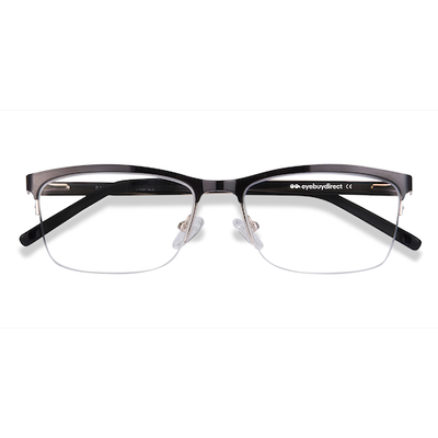 Female s rectangle Black Metal Prescription eyeglasses - Eyebuydirect s Rally
